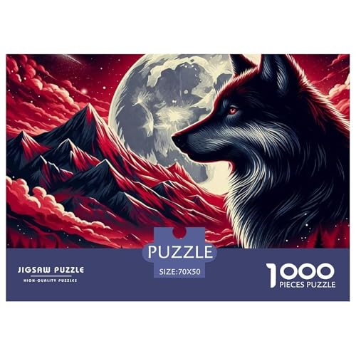 Sternenwolf Farbenfrohes Puzzle 1000 Stück in Bewährter Qualität Für Erwachsene Und Kinder Cooler Tierstil Geschicklichkeitsspiel Geschenke Für Frauen Wanddekoration 70x50cm/1000pcs Sternenwolf Farbenfrohes Puzzle 1000 Stück in Bewährter Qualität Für Erwachsene Und Kinder Cooler Tierstil Geschicklichkeitsspiel Geschenke Für Frauen Wanddekoration 70x50cm/1000pcs von QTIVARLEN