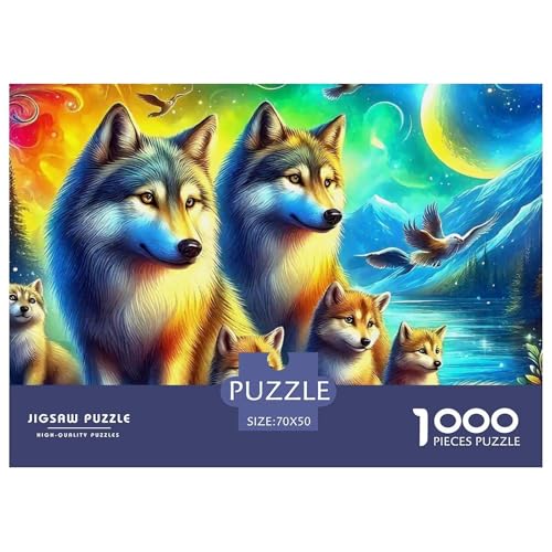 Sternenwolf Farbenfrohes Puzzle 1000 Stück in Bewährter Qualität Für Erwachsene Und Kinder Cooler Tierstil Geschicklichkeitsspiel Geschenke Für Männer Home Dekoration 70x50cm/1000pcs Sternenwolf Farbenfrohes Puzzle 1000 Stück in Bewährter Qualität Für Erwachsene Und Kinder Cooler Tierstil Geschicklichkeitsspiel Geschenke Für Männer Home Dekoration 70x50cm/1000pcs von QTIVARLEN