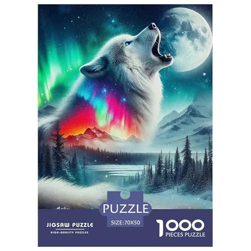 Sternenwolf Farbenfrohes Puzzle 1000 Stück in Bewährter Qualität Für Erwachsene Und Kinder Cooler Tierstil Geschicklichkeitsspiel Geschenke Für Männer Home Dekoration 70x50cm/1000pcs Sternenwolf Farbenfrohes Puzzle 1000 Stück in Bewährter Qualität Für Erwachsene Und Kinder Cooler Tierstil Geschicklichkeitsspiel Geschenke Für Männer Home Dekoration 70x50cm/1000pcs von QTIVARLEN