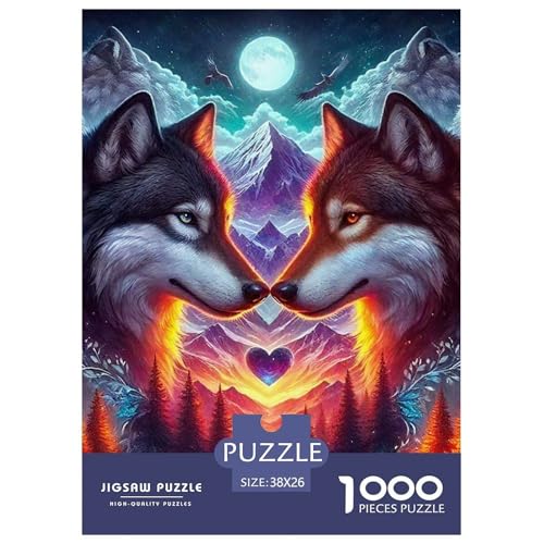 Sternenwolf Farbenfrohes Puzzle 1000 Stück in Bewährter Qualität Für Erwachsene Und Kinder Cooler Tierstil Geschicklichkeitsspiel Geschenke Für Männer Pädagogisches Spielzeug 38x26cm/1000pcs Sternenwolf Farbenfrohes Puzzle 1000 Stück in Bewährter Qualität Für Erwachsene Und Kinder Cooler Tierstil Geschicklichkeitsspiel Geschenke Für Männer Pädagogisches Spielzeug 38x26cm/1000pcs von QTIVARLEN