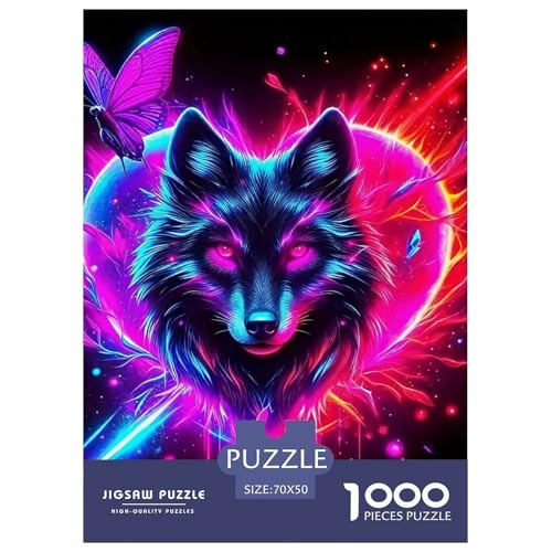 Sternenwolf Farbenfrohes Puzzle 1000 Stück in Bewährter Qualität Für Erwachsene Und Kinder Cooler Tierstil Geschicklichkeitsspiel Geschenke Für Männer Pädagogisches Spielzeug 70x50cm/1000pcs Sternenwolf Farbenfrohes Puzzle 1000 Stück in Bewährter Qualität Für Erwachsene Und Kinder Cooler Tierstil Geschicklichkeitsspiel Geschenke Für Männer Pädagogisches Spielzeug 70x50cm/1000pcs von QTIVARLEN