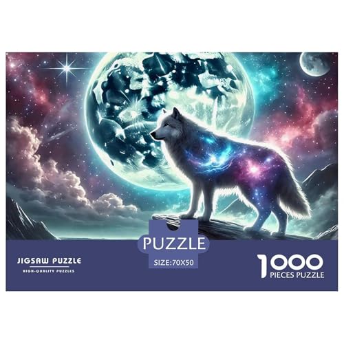 Sternenwolf Farbenfrohes Puzzle 1000 Stück in Bewährter Qualität Für Erwachsene Und Kinder Cooler Tierstil Geschicklichkeitsspiel Geschenke Für Männer Pädagogisches Spielzeug 70x50cm/1000pcs Sternenwolf Farbenfrohes Puzzle 1000 Stück in Bewährter Qualität Für Erwachsene Und Kinder Cooler Tierstil Geschicklichkeitsspiel Geschenke Für Männer Pädagogisches Spielzeug 70x50cm/1000pcs von QTIVARLEN