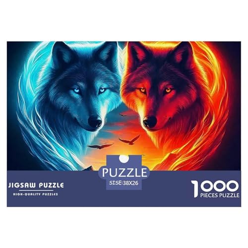 Sternenwolf Farbenfrohes Puzzle 1000 Stück in Bewährter Qualität Für Erwachsene Und Kinder Cooler Tierstil Geschicklichkeitsspiel Geschenke Für Männer Wanddekoration 38x26cm/1000pcs Sternenwolf Farbenfrohes Puzzle 1000 Stück in Bewährter Qualität Für Erwachsene Und Kinder Cooler Tierstil Geschicklichkeitsspiel Geschenke Für Männer Wanddekoration 38x26cm/1000pcs von QTIVARLEN