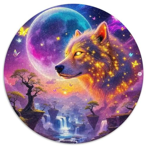 Sternenwolf Farbenfrohes Puzzle 1000 Stück in Bewährter Qualität Für Erwachsene Und Kinder Cooler Tierstil Herausforderndes Rätsel Geschenke Für Frauen Home Dekoration 1000pcs (67.5x67.5cm) von QTIVARLEN