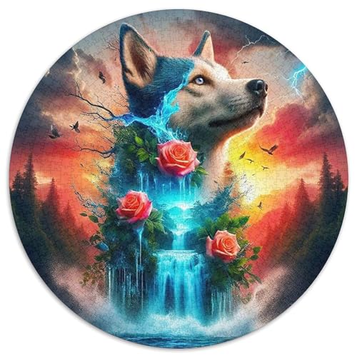 Sternenwolf Farbenfrohes Puzzle 1000 Stück in Bewährter Qualität Für Erwachsene Und Kinder Cooler Tierstil Herausforderndes Rätsel Geschenke Für Frauen Pädagogisches Spielzeug 1000pcs (67.5x67.5cm) von QTIVARLEN