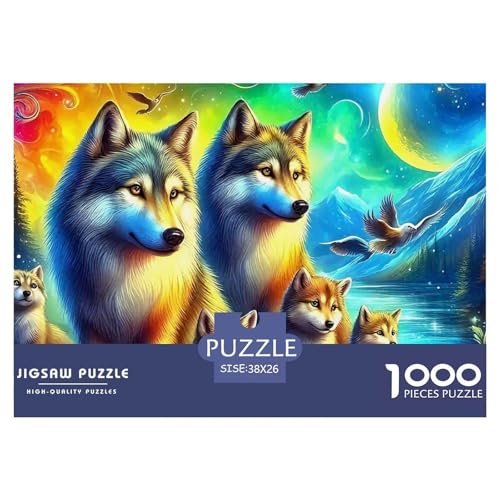 Sternenwolf Farbenfrohes Puzzle 1000 Stück in Bewährter Qualität Für Erwachsene Und Kinder Cooler Tierstil Herausforderndes Rätsel Geschenke Für Frauen Wanddekoration 38x26cm/1000pcs Sternenwolf Farbenfrohes Puzzle 1000 Stück in Bewährter Qualität Für Erwachsene Und Kinder Cooler Tierstil Herausforderndes Rätsel Geschenke Für Frauen Wanddekoration 38x26cm/1000pcs von QTIVARLEN