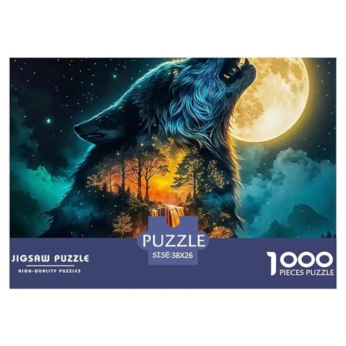 Sternenwolf Farbenfrohes Puzzle 1000 Stück in Bewährter Qualität Für Erwachsene Und Kinder Cooler Tierstil Herausforderndes Rätsel Geschenke Für Frauen Wanddekoration 38x26cm/1000pcs Sternenwolf Farbenfrohes Puzzle 1000 Stück in Bewährter Qualität Für Erwachsene Und Kinder Cooler Tierstil Herausforderndes Rätsel Geschenke Für Frauen Wanddekoration 38x26cm/1000pcs von QTIVARLEN