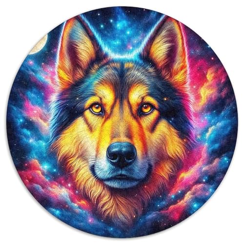 Sternenwolf Farbenfrohes Puzzle 1000 Stück in Bewährter Qualität Für Erwachsene Und Kinder Cooler Tierstil Herausforderndes Rätsel Geschenke Für Männer Home Dekoration 1000pcs (67.5x67.5cm) von QTIVARLEN