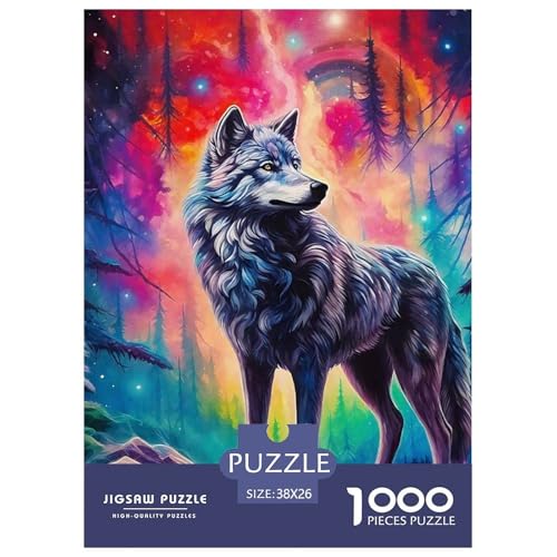 Sternenwolf Farbenfrohes Puzzle 1000 Stück in Bewährter Qualität Für Erwachsene Und Kinder Cooler Tierstil Puzzlespiele Für Die Ganze Familie Geschenke Für Frauen Home Dekoration 38x26cm/1000pcs Sternenwolf Farbenfrohes Puzzle 1000 Stück in Bewährter Qualität Für Erwachsene Und Kinder Cooler Tierstil Puzzlespiele Für Die Ganze Familie Geschenke Für Frauen Home Dekoration 38x26cm/1000pcs von QTIVARLEN