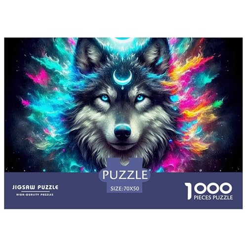 Sternenwolf Farbenfrohes Puzzle 1000 Stück in Bewährter Qualität Für Erwachsene Und Kinder Cooler Tierstil Puzzlespiele Für Die Ganze Familie Geschenke Für Frauen Pädagogisches Spielzeug 70x50cm/100 Sternenwolf Farbenfrohes Puzzle 1000 Stück in Bewährter Qualität Für Erwachsene Und Kinder Cooler Tierstil Puzzlespiele Für Die Ganze Familie Geschenke Für Frauen Pädagogisches Spielzeug 70x50cm/100 von QTIVARLEN