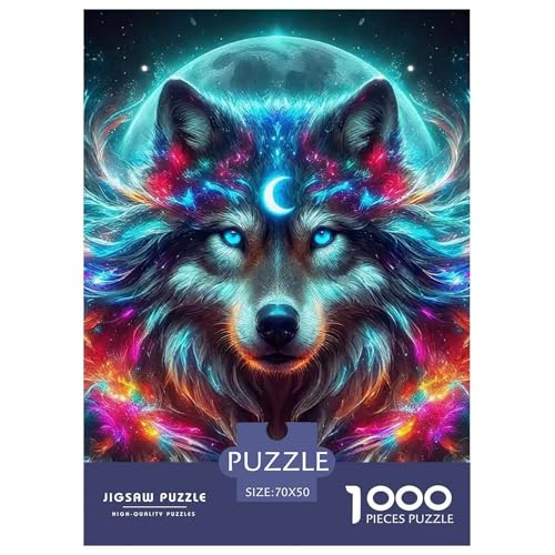 Sternenwolf Farbenfrohes Puzzle 1000 Stück in Bewährter Qualität Für Erwachsene Und Kinder Cooler Tierstil Puzzlespiele Für Die Ganze Familie Geschenke Für Männer Pädagogisches Spielzeug 70x50cm/100 Sternenwolf Farbenfrohes Puzzle 1000 Stück in Bewährter Qualität Für Erwachsene Und Kinder Cooler Tierstil Puzzlespiele Für Die Ganze Familie Geschenke Für Männer Pädagogisches Spielzeug 70x50cm/100 von QTIVARLEN