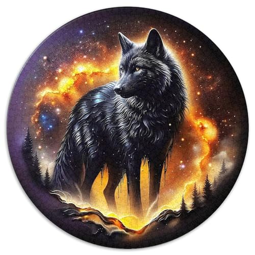 Sternenwolf Farbenfrohes Puzzle 1000 Teile in Bewährter Qualität Für Erwachsene Und Kinder Cooler Tierstil Geschicklichkeitsspiel Geschenke Für Frauen Home Dekoration 1000pcs (67.5x67.5cm) von QTIVARLEN
