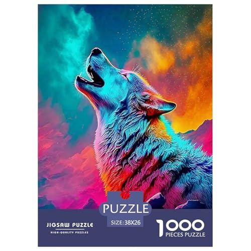 Sternenwolf Farbenfrohes Puzzle 1000 Teile in Bewährter Qualität Für Erwachsene Und Kinder Cooler Tierstil Geschicklichkeitsspiel Geschenke Für Frauen Home Dekoration 38x26cm/1000pcs Sternenwolf Farbenfrohes Puzzle 1000 Teile in Bewährter Qualität Für Erwachsene Und Kinder Cooler Tierstil Geschicklichkeitsspiel Geschenke Für Frauen Home Dekoration 38x26cm/1000pcs von QTIVARLEN