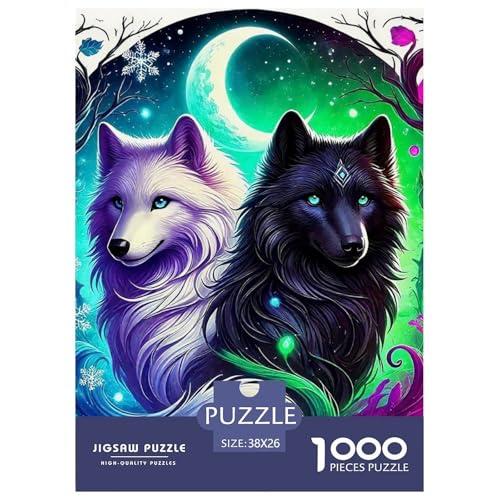Sternenwolf Farbenfrohes Puzzle 1000 Teile in Bewährter Qualität Für Erwachsene Und Kinder Cooler Tierstil Geschicklichkeitsspiel Geschenke Für Frauen Pädagogisches Spielzeug 38x26cm/1000pcs Sternenwolf Farbenfrohes Puzzle 1000 Teile in Bewährter Qualität Für Erwachsene Und Kinder Cooler Tierstil Geschicklichkeitsspiel Geschenke Für Frauen Pädagogisches Spielzeug 38x26cm/1000pcs von QTIVARLEN