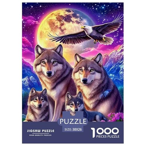 Sternenwolf Farbenfrohes Puzzle 1000 Teile in Bewährter Qualität Für Erwachsene Und Kinder Cooler Tierstil Geschicklichkeitsspiel Geschenke Für Frauen Pädagogisches Spielzeug 38x26cm/1000pcs Sternenwolf Farbenfrohes Puzzle 1000 Teile in Bewährter Qualität Für Erwachsene Und Kinder Cooler Tierstil Geschicklichkeitsspiel Geschenke Für Frauen Pädagogisches Spielzeug 38x26cm/1000pcs von QTIVARLEN