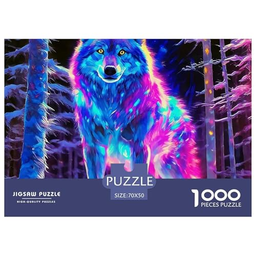 Sternenwolf Farbenfrohes Puzzle 1000 Teile in Bewährter Qualität Für Erwachsene Und Kinder Cooler Tierstil Geschicklichkeitsspiel Geschenke Für Frauen Wanddekoration 70x50cm/1000pcs Sternenwolf Farbenfrohes Puzzle 1000 Teile in Bewährter Qualität Für Erwachsene Und Kinder Cooler Tierstil Geschicklichkeitsspiel Geschenke Für Frauen Wanddekoration 70x50cm/1000pcs von QTIVARLEN