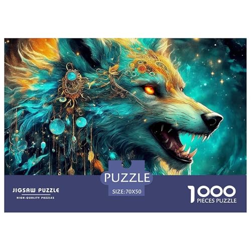Sternenwolf Farbenfrohes Puzzle 1000 Teile in Bewährter Qualität Für Erwachsene Und Kinder Cooler Tierstil Geschicklichkeitsspiel Geschenke Für Frauen Wanddekoration 70x50cm/1000pcs Sternenwolf Farbenfrohes Puzzle 1000 Teile in Bewährter Qualität Für Erwachsene Und Kinder Cooler Tierstil Geschicklichkeitsspiel Geschenke Für Frauen Wanddekoration 70x50cm/1000pcs von QTIVARLEN