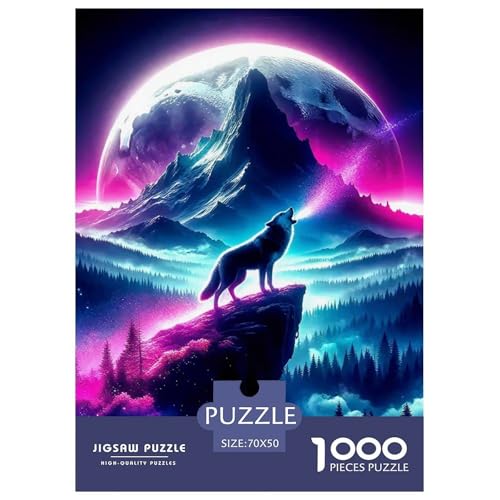 Sternenwolf Farbenfrohes Puzzle 1000 Teile in Bewährter Qualität Für Erwachsene Und Kinder Cooler Tierstil Geschicklichkeitsspiel Geschenke Für Frauen Wanddekoration 70x50cm/1000pcs Sternenwolf Farbenfrohes Puzzle 1000 Teile in Bewährter Qualität Für Erwachsene Und Kinder Cooler Tierstil Geschicklichkeitsspiel Geschenke Für Frauen Wanddekoration 70x50cm/1000pcs von QTIVARLEN