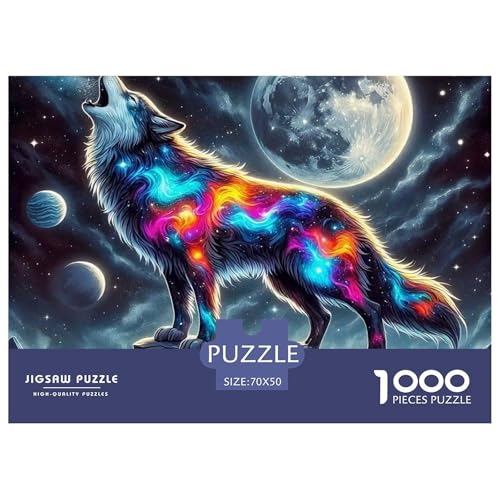 Sternenwolf Farbenfrohes Puzzle 1000 Teile in Bewährter Qualität Für Erwachsene Und Kinder Cooler Tierstil Geschicklichkeitsspiel Geschenke Für Männer Home Dekoration 70x50cm/1000pcs Sternenwolf Farbenfrohes Puzzle 1000 Teile in Bewährter Qualität Für Erwachsene Und Kinder Cooler Tierstil Geschicklichkeitsspiel Geschenke Für Männer Home Dekoration 70x50cm/1000pcs von QTIVARLEN