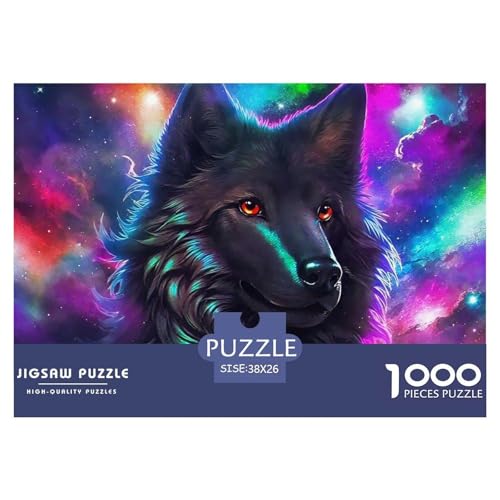 Sternenwolf Farbenfrohes Puzzle 1000 Teile in Bewährter Qualität Für Erwachsene Und Kinder Cooler Tierstil Geschicklichkeitsspiel Geschenke Für Männer Pädagogisches Spielzeug 38x26cm/1000pcs Sternenwolf Farbenfrohes Puzzle 1000 Teile in Bewährter Qualität Für Erwachsene Und Kinder Cooler Tierstil Geschicklichkeitsspiel Geschenke Für Männer Pädagogisches Spielzeug 38x26cm/1000pcs von QTIVARLEN