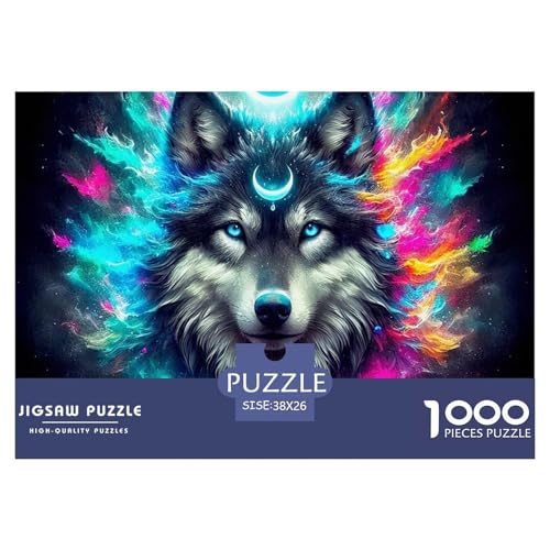 Sternenwolf Farbenfrohes Puzzle 1000 Teile in Bewährter Qualität Für Erwachsene Und Kinder Cooler Tierstil Geschicklichkeitsspiel Geschenke Für Männer Pädagogisches Spielzeug 38x26cm/1000pcs Sternenwolf Farbenfrohes Puzzle 1000 Teile in Bewährter Qualität Für Erwachsene Und Kinder Cooler Tierstil Geschicklichkeitsspiel Geschenke Für Männer Pädagogisches Spielzeug 38x26cm/1000pcs von QTIVARLEN