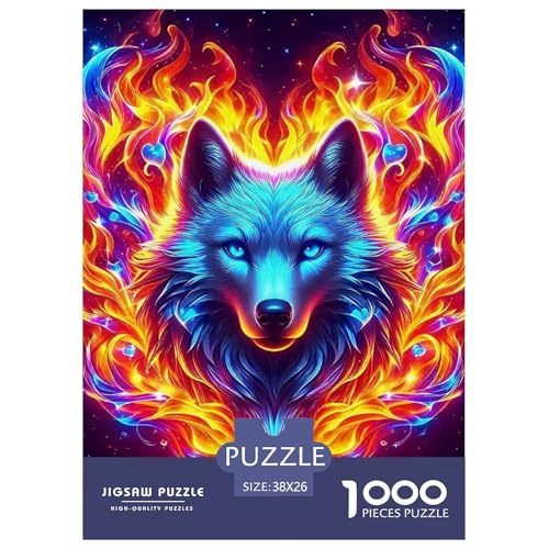 Sternenwolf Farbenfrohes Puzzle 1000 Teile in Bewährter Qualität Für Erwachsene Und Kinder Cooler Tierstil Geschicklichkeitsspiel Geschenke Für Männer Pädagogisches Spielzeug 38x26cm/1000pcs Sternenwolf Farbenfrohes Puzzle 1000 Teile in Bewährter Qualität Für Erwachsene Und Kinder Cooler Tierstil Geschicklichkeitsspiel Geschenke Für Männer Pädagogisches Spielzeug 38x26cm/1000pcs von QTIVARLEN