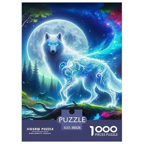 Sternenwolf Farbenfrohes Puzzle 1000 Teile in Bewährter Qualität Für Erwachsene Und Kinder Cooler Tierstil Geschicklichkeitsspiel Geschenke Für Männer Pädagogisches Spielzeug 38x26cm/1000pcs Sternenwolf Farbenfrohes Puzzle 1000 Teile in Bewährter Qualität Für Erwachsene Und Kinder Cooler Tierstil Geschicklichkeitsspiel Geschenke Für Männer Pädagogisches Spielzeug 38x26cm/1000pcs von QTIVARLEN