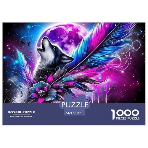 Sternenwolf Farbenfrohes Puzzle 1000 Teile in Bewährter Qualität Für Erwachsene Und Kinder Cooler Tierstil Geschicklichkeitsspiel Geschenke Für Männer Pädagogisches Spielzeug 70x50cm/1000pcs Sternenwolf Farbenfrohes Puzzle 1000 Teile in Bewährter Qualität Für Erwachsene Und Kinder Cooler Tierstil Geschicklichkeitsspiel Geschenke Für Männer Pädagogisches Spielzeug 70x50cm/1000pcs von QTIVARLEN