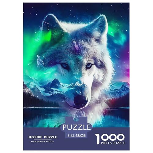 Sternenwolf Farbenfrohes Puzzle 1000 Teile in Bewährter Qualität Für Erwachsene Und Kinder Cooler Tierstil Geschicklichkeitsspiel Geschenke Für Männer Wanddekoration 38x26cm/1000pcs Sternenwolf Farbenfrohes Puzzle 1000 Teile in Bewährter Qualität Für Erwachsene Und Kinder Cooler Tierstil Geschicklichkeitsspiel Geschenke Für Männer Wanddekoration 38x26cm/1000pcs von QTIVARLEN
