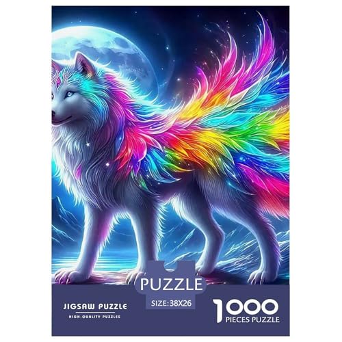 Sternenwolf Farbenfrohes Puzzle 1000 Teile in Bewährter Qualität Für Erwachsene Und Kinder Cooler Tierstil Puzzlespiele Für Die Ganze Familie Geschenke Für Frauen Pädagogisches Spielzeug 38x26cm/100 Sternenwolf Farbenfrohes Puzzle 1000 Teile in Bewährter Qualität Für Erwachsene Und Kinder Cooler Tierstil Puzzlespiele Für Die Ganze Familie Geschenke Für Frauen Pädagogisches Spielzeug 38x26cm/100 von QTIVARLEN