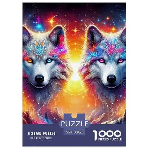 Sternenwolf Farbenfrohes Puzzle 1000 Teile in Bewährter Qualität Für Erwachsene Und Kinder Cooler Tierstil Puzzlespiele Für Die Ganze Familie Geschenke Für Frauen Pädagogisches Spielzeug 38x26cm/100 Sternenwolf Farbenfrohes Puzzle 1000 Teile in Bewährter Qualität Für Erwachsene Und Kinder Cooler Tierstil Puzzlespiele Für Die Ganze Familie Geschenke Für Frauen Pädagogisches Spielzeug 38x26cm/100 von QTIVARLEN