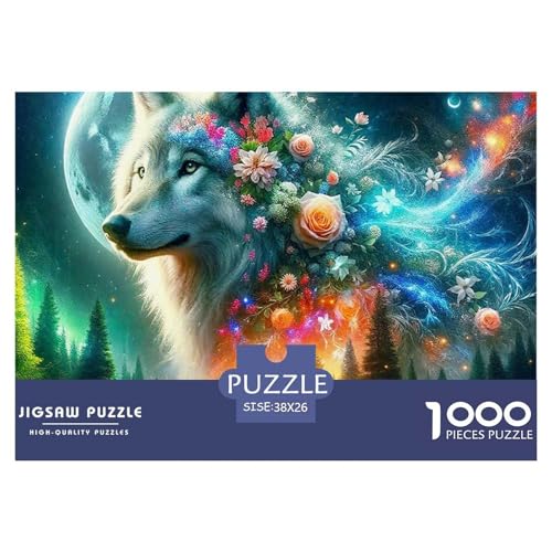 Sternenwolf Farbenfrohes Puzzle 1000 Teile in Bewährter Qualität Für Erwachsene Und Kinder Cooler Tierstil Puzzlespiele Für Die Ganze Familie Geschenke Für Männer Pädagogisches Spielzeug 38x26cm/100 Sternenwolf Farbenfrohes Puzzle 1000 Teile in Bewährter Qualität Für Erwachsene Und Kinder Cooler Tierstil Puzzlespiele Für Die Ganze Familie Geschenke Für Männer Pädagogisches Spielzeug 38x26cm/100 von QTIVARLEN