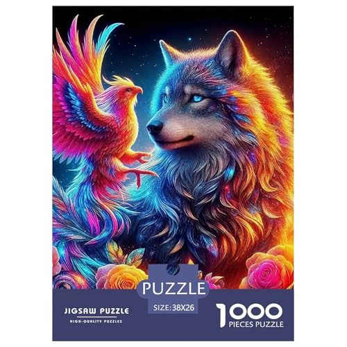 Sternenwolf Farbenfrohes Puzzle 1000 Teile in Bewährter Qualität Für Erwachsene Und Kinder Cooler Tierstil Puzzlespiele Für Die Ganze Familie Geschenke Für Männer Pädagogisches Spielzeug 38x26cm/100 Sternenwolf Farbenfrohes Puzzle 1000 Teile in Bewährter Qualität Für Erwachsene Und Kinder Cooler Tierstil Puzzlespiele Für Die Ganze Familie Geschenke Für Männer Pädagogisches Spielzeug 38x26cm/100 von QTIVARLEN