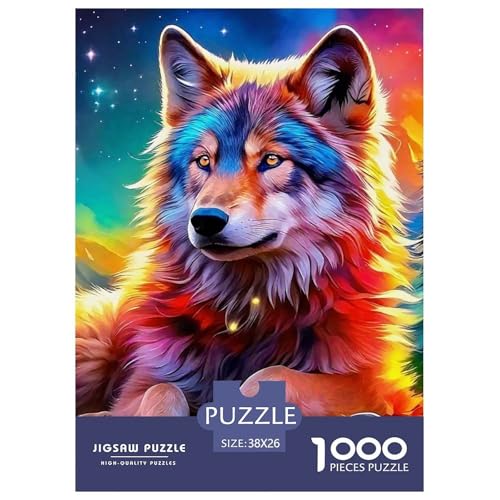 Sternenwolf Puzzles 1000 Teile in Bewährter Qualität Für Erwachsene Und Kinder Cooler Tierstil Herausforderndes Rätsel Geschenke Für Frauen Pädagogisches Spielzeug 38x26cm/1000pcs Sternenwolf Puzzles 1000 Teile in Bewährter Qualität Für Erwachsene Und Kinder Cooler Tierstil Herausforderndes Rätsel Geschenke Für Frauen Pädagogisches Spielzeug 38x26cm/1000pcs von QTIVARLEN