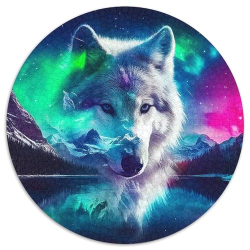 Sternenwolf Puzzles 1000 Teile in Bewährter Qualität Für Erwachsene Und Kinder Cooler Tierstil Herausforderndes Rätsel Geschenke Für Männer Home Dekoration 1000pcs (67.5x67.5cm) von QTIVARLEN