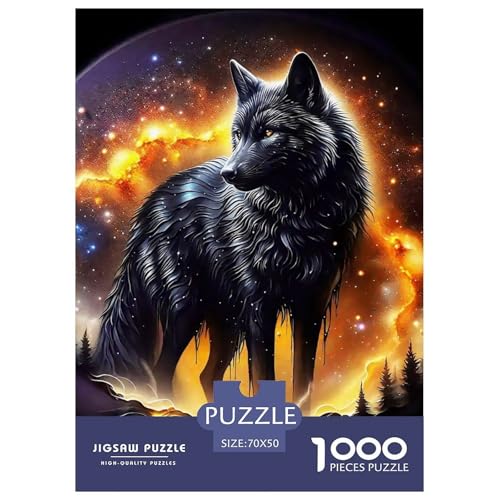 Sternenwolf Puzzles 1000 Teile in Bewährter Qualität Für Erwachsene Und Kinder Cooler Tierstil Herausforderndes Rätsel Geschenke Für Männer Pädagogisches Spielzeug 70x50cm/1000pcs Sternenwolf Puzzles 1000 Teile in Bewährter Qualität Für Erwachsene Und Kinder Cooler Tierstil Herausforderndes Rätsel Geschenke Für Männer Pädagogisches Spielzeug 70x50cm/1000pcs von QTIVARLEN