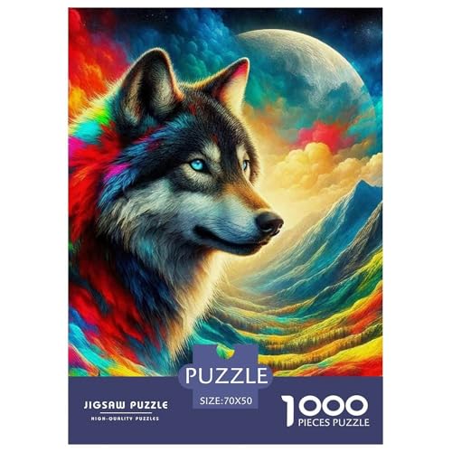 Sternenwolf Puzzles 1000 Teile in Bewährter Qualität Für Erwachsene Und Kinder Cooler Tierstil Herausforderndes Rätsel Geschenke Für Männer Pädagogisches Spielzeug 70x50cm/1000pcs Sternenwolf Puzzles 1000 Teile in Bewährter Qualität Für Erwachsene Und Kinder Cooler Tierstil Herausforderndes Rätsel Geschenke Für Männer Pädagogisches Spielzeug 70x50cm/1000pcs von QTIVARLEN
