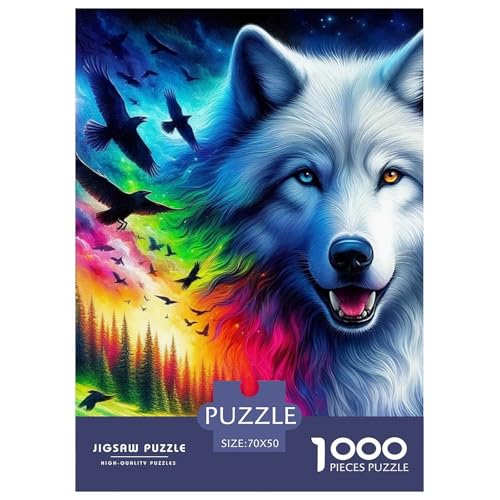 Sternenwolf Puzzles 1000 Teile in Bewährter Qualität Für Erwachsene Und Kinder Cooler Tierstil Herausforderndes Rätsel Geschenke Für Männer Pädagogisches Spielzeug 70x50cm/1000pcs Sternenwolf Puzzles 1000 Teile in Bewährter Qualität Für Erwachsene Und Kinder Cooler Tierstil Herausforderndes Rätsel Geschenke Für Männer Pädagogisches Spielzeug 70x50cm/1000pcs von QTIVARLEN