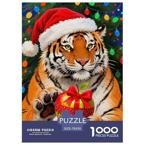 Tiger Puzzle 1000 Teile Für Erwachsene Und Kinder König der Tiere Herausforderung Spiel Interaktives Spielzeug Wunderschönes Dekoration in Bewährter Qualität 70x50cm/1000pcs Tiger Puzzle 1000 Teile Für Erwachsene Und Kinder König der Tiere Herausforderung Spiel Interaktives Spielzeug Wunderschönes Dekoration in Bewährter Qualität 70x50cm/1000pcs von QTIVARLEN