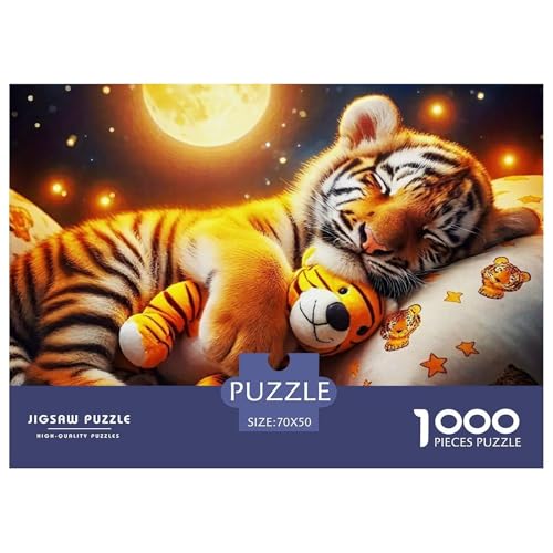 Tiger Puzzle 1000 Teile Für Erwachsene Und Kinder König der Tiere Lernspiel Interaktives Spielzeug Home Dekoration in Bewährter Qualität 70x50cm/1000pcs Tiger Puzzle 1000 Teile Für Erwachsene Und Kinder König der Tiere Lernspiel Interaktives Spielzeug Home Dekoration in Bewährter Qualität 70x50cm/1000pcs von QTIVARLEN