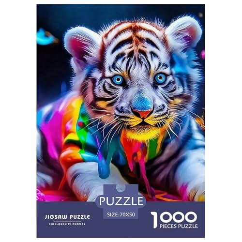Tiger Puzzle 1000 Teile Für Erwachsene Und Kinder König der Tiere Lernspiel Interaktives Spielzeug Home Dekoration in Bewährter Qualität 70x50cm/1000pcs Tiger Puzzle 1000 Teile Für Erwachsene Und Kinder König der Tiere Lernspiel Interaktives Spielzeug Home Dekoration in Bewährter Qualität 70x50cm/1000pcs von QTIVARLEN
