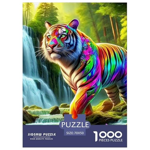 Tiger Puzzle 1000 Teile Für Erwachsene Und Kinder König der Tiere Lernspiel Interaktives Spielzeug Wunderschönes Dekoration Clevere Rätsel 70x50cm/1000pcs Tiger Puzzle 1000 Teile Für Erwachsene Und Kinder König der Tiere Lernspiel Interaktives Spielzeug Wunderschönes Dekoration Clevere Rätsel 70x50cm/1000pcs von QTIVARLEN