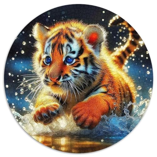 Tiger Puzzle 1000 Teile Für Erwachsene Und Kinder König der Tiere Lernspiel Klassische Geschenk Home Dekoration Clevere Rätsel 1000pcs (67.5x67.5cm) von QTIVARLEN