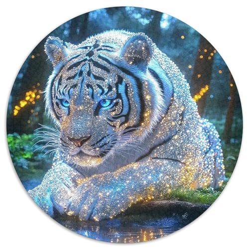 Tiger Puzzle 1000 Teile Für Erwachsene Und Kinder König der Tiere Lernspiel Pädagogisches Spielzeug Wunderschönes Dekoration Clevere Rätsel 1000pcs (67.5x67.5cm) von QTIVARLEN