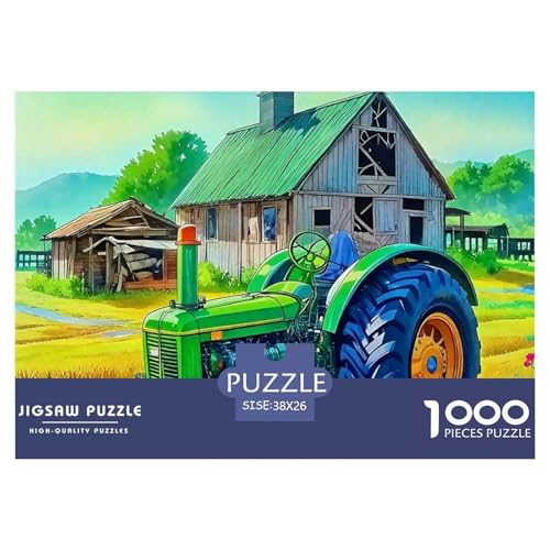 Tractor Puzzle 1000 Teile Für Erwachsene Und Kinder Agricultural Vehicle Impossible Geschicklichkeitsspiel Interaktives Spielzeug Wunderschönes Dekoration Clevere Rätsel 38x26cm/1000pcs von QTIVARLEN