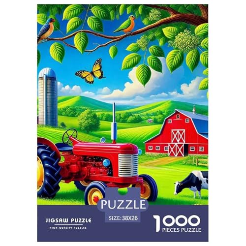 Tractor Puzzle 1000 Teilige Für Erwachsene Und Kinder Agricultural Vehicle Herausforderung Spiel Interaktives Spielzeug Wunderschönes Dekoration Clevere Rätsel 38x26cm/1000pcs von QTIVARLEN