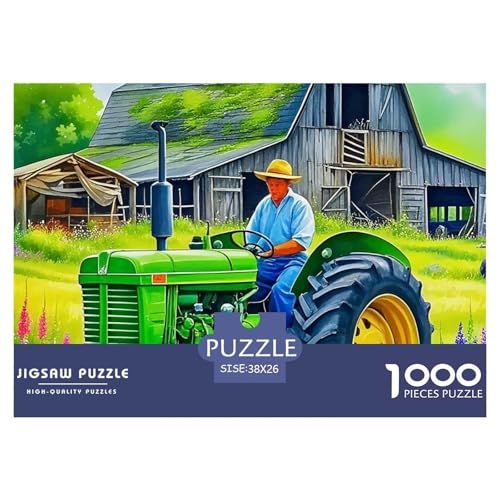 Tractor Puzzle 1000 Teilige Für Erwachsene Und Kinder Agricultural Vehicle Herausforderung Spiel Klassische Geschenk Wunderschönes Dekoration in Bewährter Qualität 38x26cm/1000pcs von QTIVARLEN