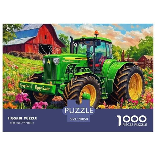 Tractor Puzzle 1000 Teilige Für Erwachsene Und Kinder Agricultural Vehicle Herausforderung Spiel Pädagogisches Spielzeug Home Dekoration in Bewährter Qualität 70x50cm/1000pcs von QTIVARLEN