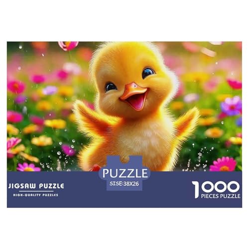 Yellow Duck Puzzle 1000 Teile Für Erwachsene Und Kinder Cute Duck Herausforderung Spiel Interaktives Spielzeug Wunderschönes Dekoration in Bewährter Qualität 38x26cm/1000pcs von QTIVARLEN