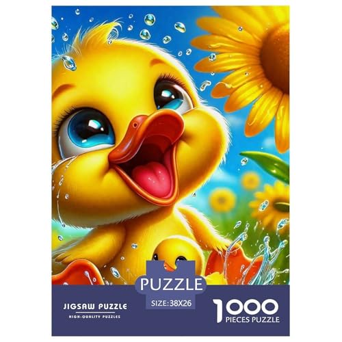 Yellow Duck Puzzle 1000 Teile Für Erwachsene Und Kinder Cute Duck Herausforderung Spiel Pädagogisches Spielzeug Home Dekoration in Bewährter Qualität 38x26cm/1000pcs von QTIVARLEN